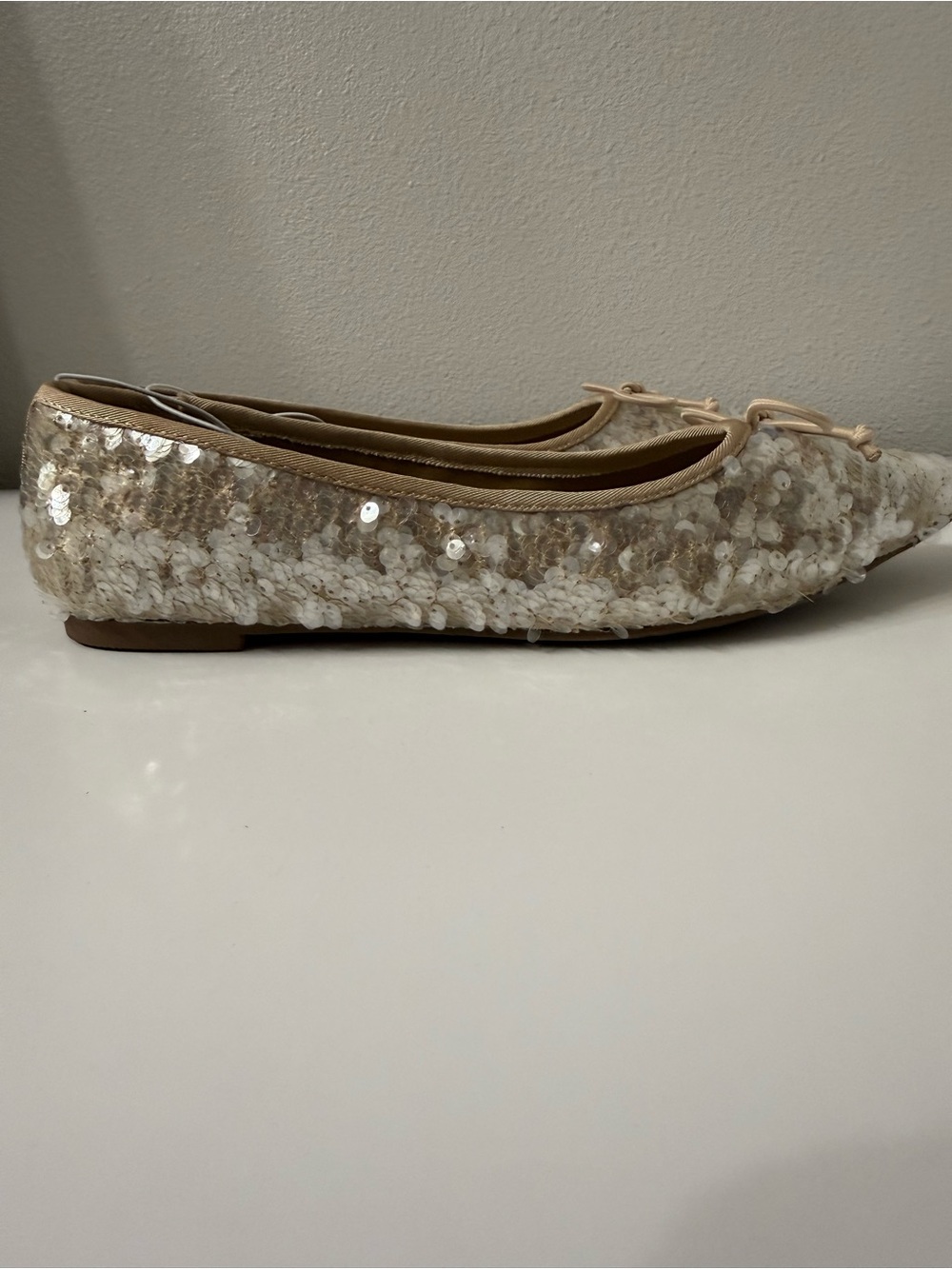 REPORT Sequin Pointed Toe Ballet Flats with Bow NWOT Women's Size 7.5 - Picture 5 of 7
